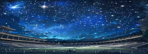 斯巴达大人版满天星星辰夜间赛场全景星空俯瞰图