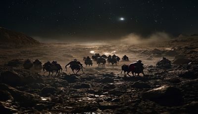 斯巴达夜间泥浆障碍坑勇士匍匐穿越星光照耀